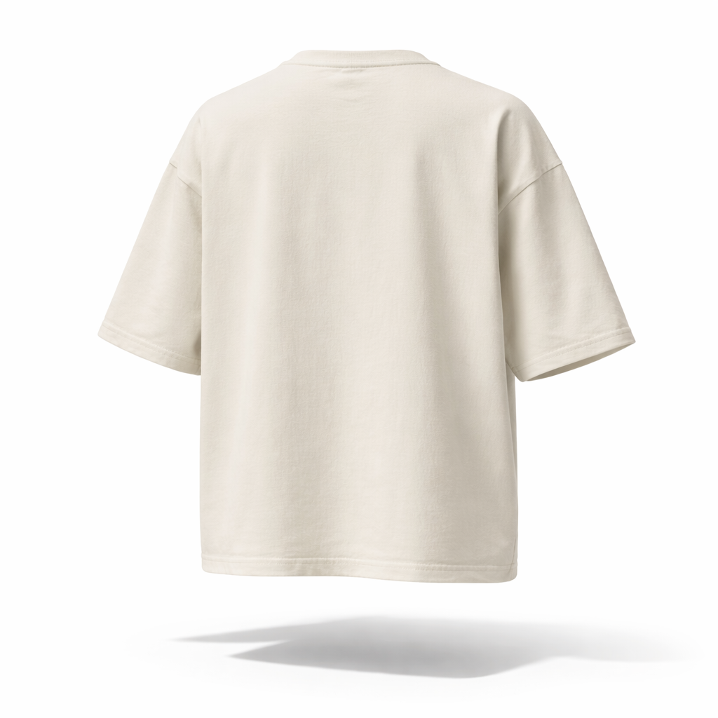 Beige Dropshoulder Oversized T-shirt | Nivntra