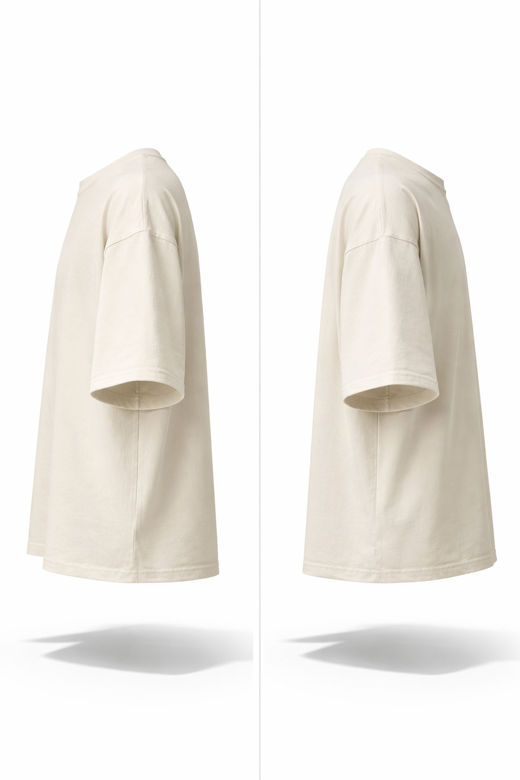 Beige Dropshoulder Oversized T-shirt | Nivntra