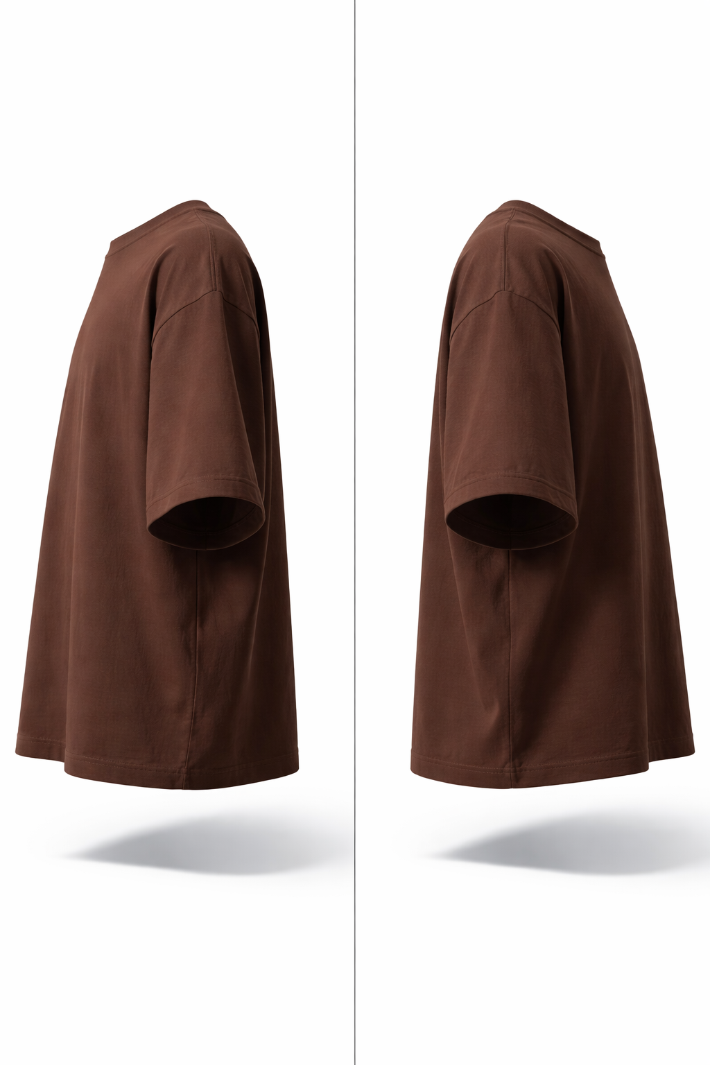 Brown Dropshoulder Oversized T-shirt | Nivntra