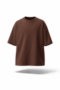 Brown Dropshoulder Oversized T-shirt | Nivntra