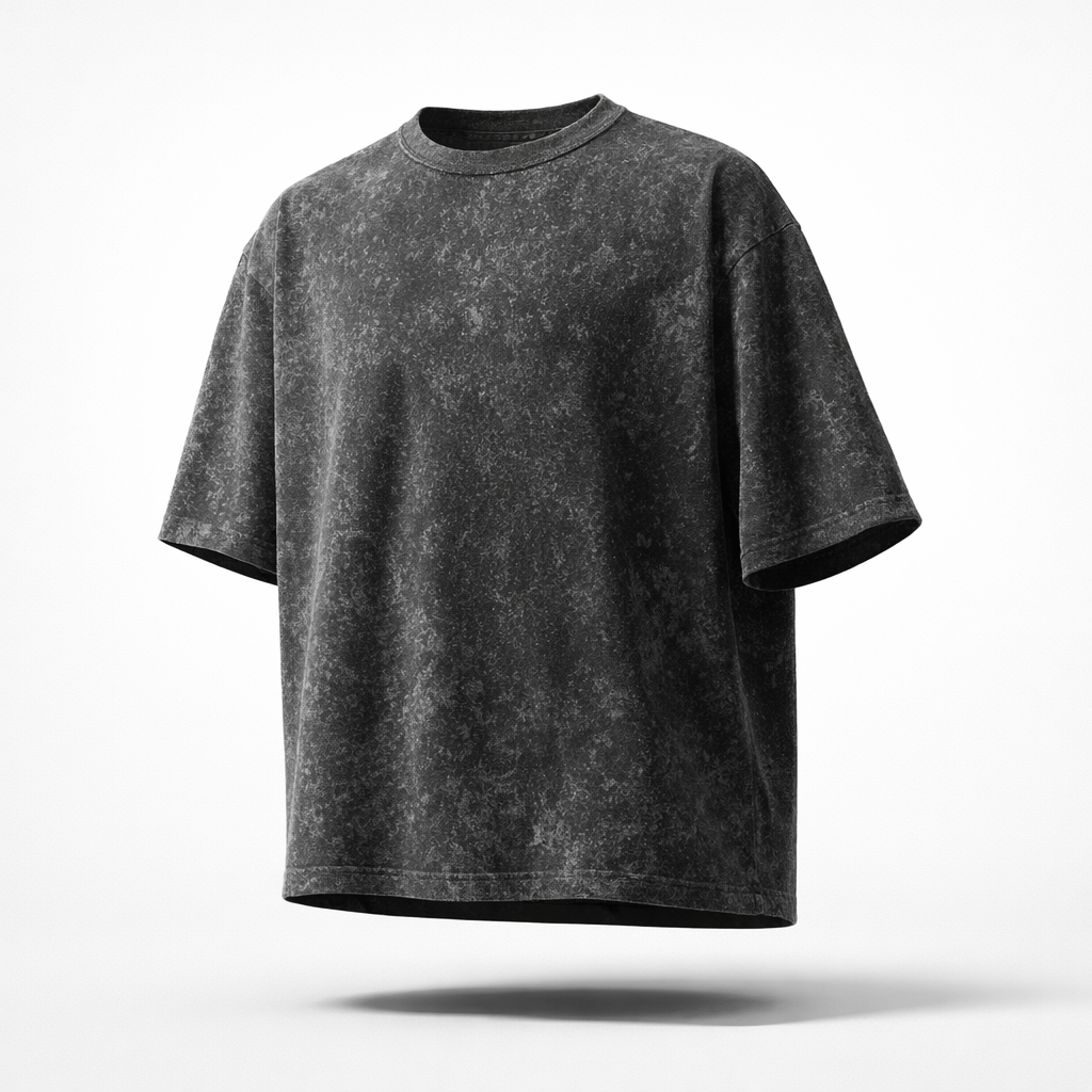 Dropshoulder Acid Wash Oversized T-shirt | Nivntra