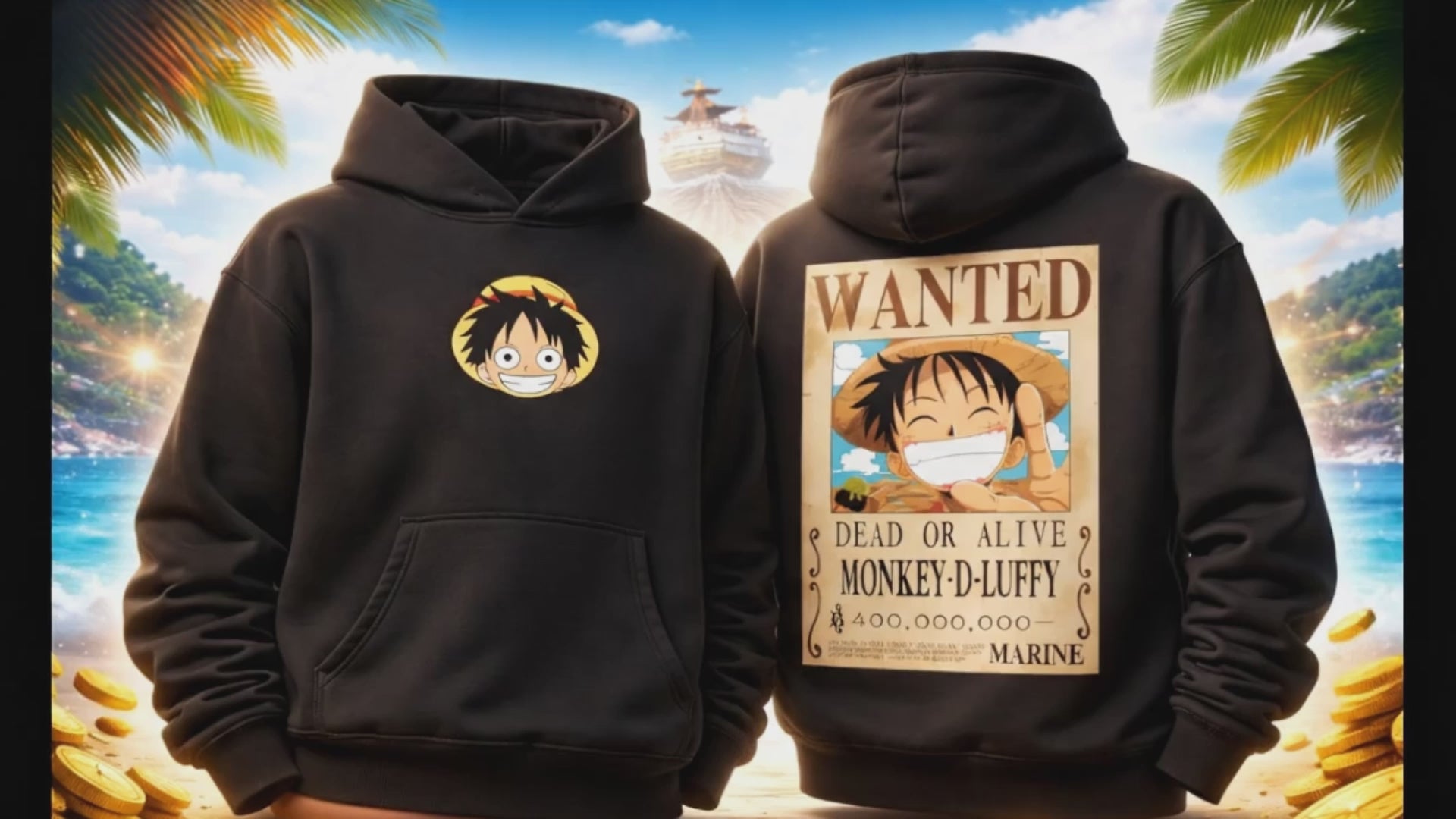 LUFFY Oversized Hoodie – 440 GSM Heavy Cotton | Nivntra